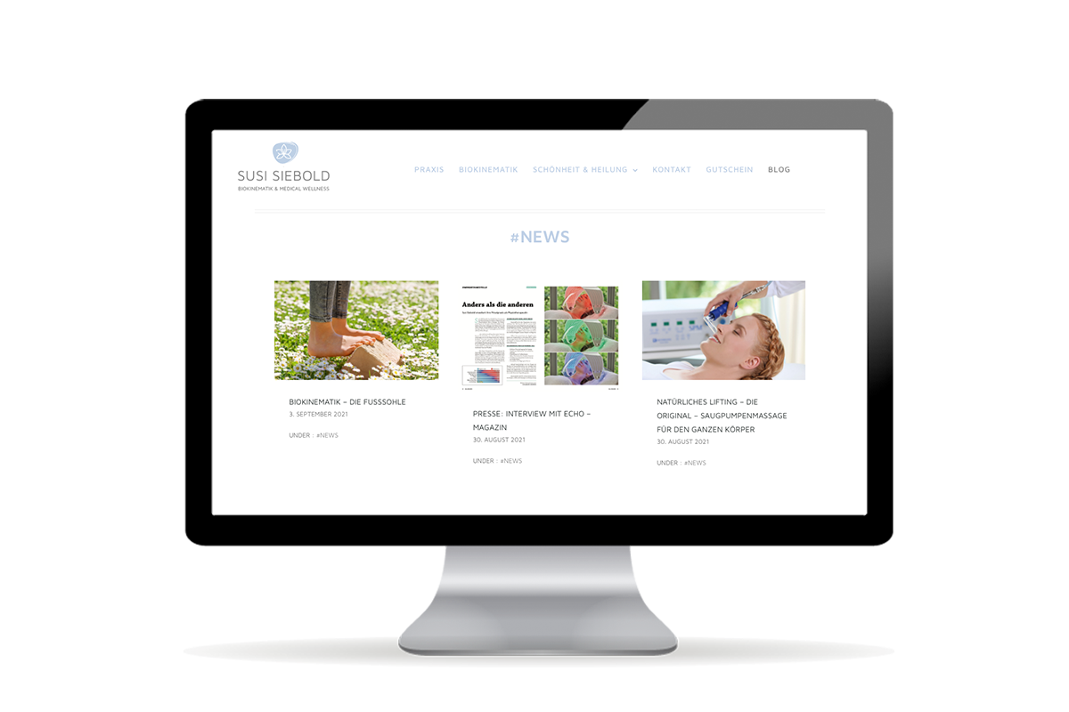 Webseite Beispiel Physiotherapie Freiburg