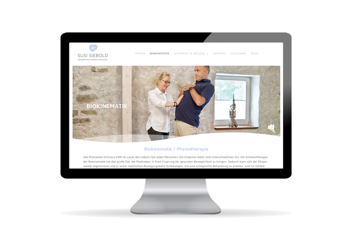 Webseite Beispiel Physiotherapie Freiburg