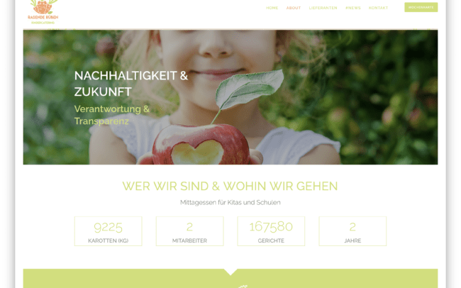 Webdesign Gastronomie, Kindercatering