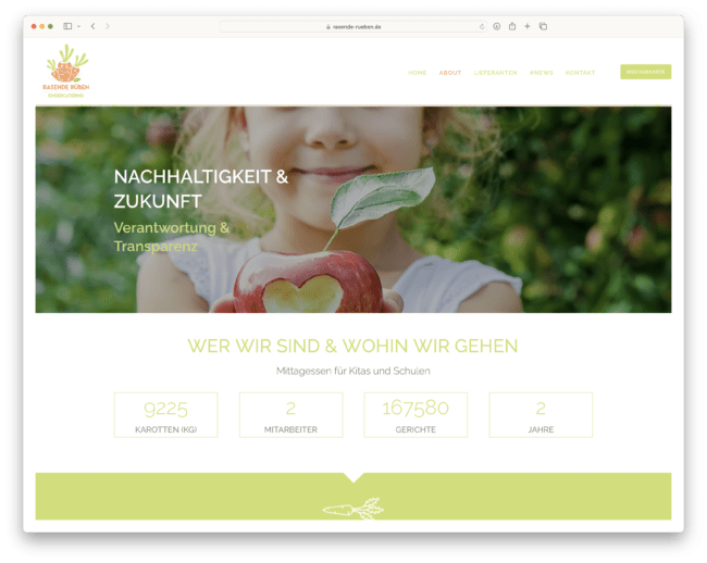 Webdesign Gastronomie, Kindercatering